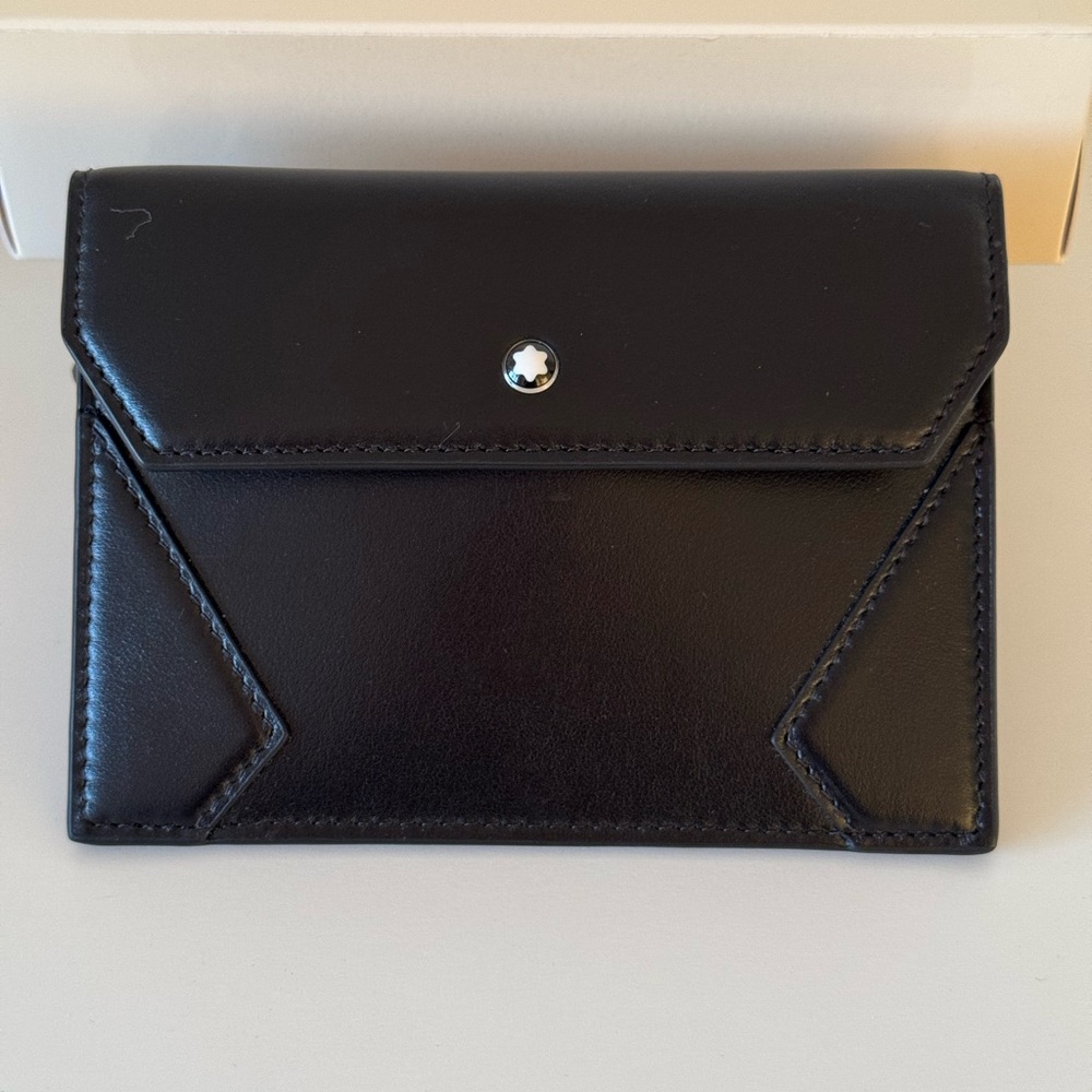 Montblanc Meisterstuck Zipped Card Holder/Wallet, Black Leather, MB129907